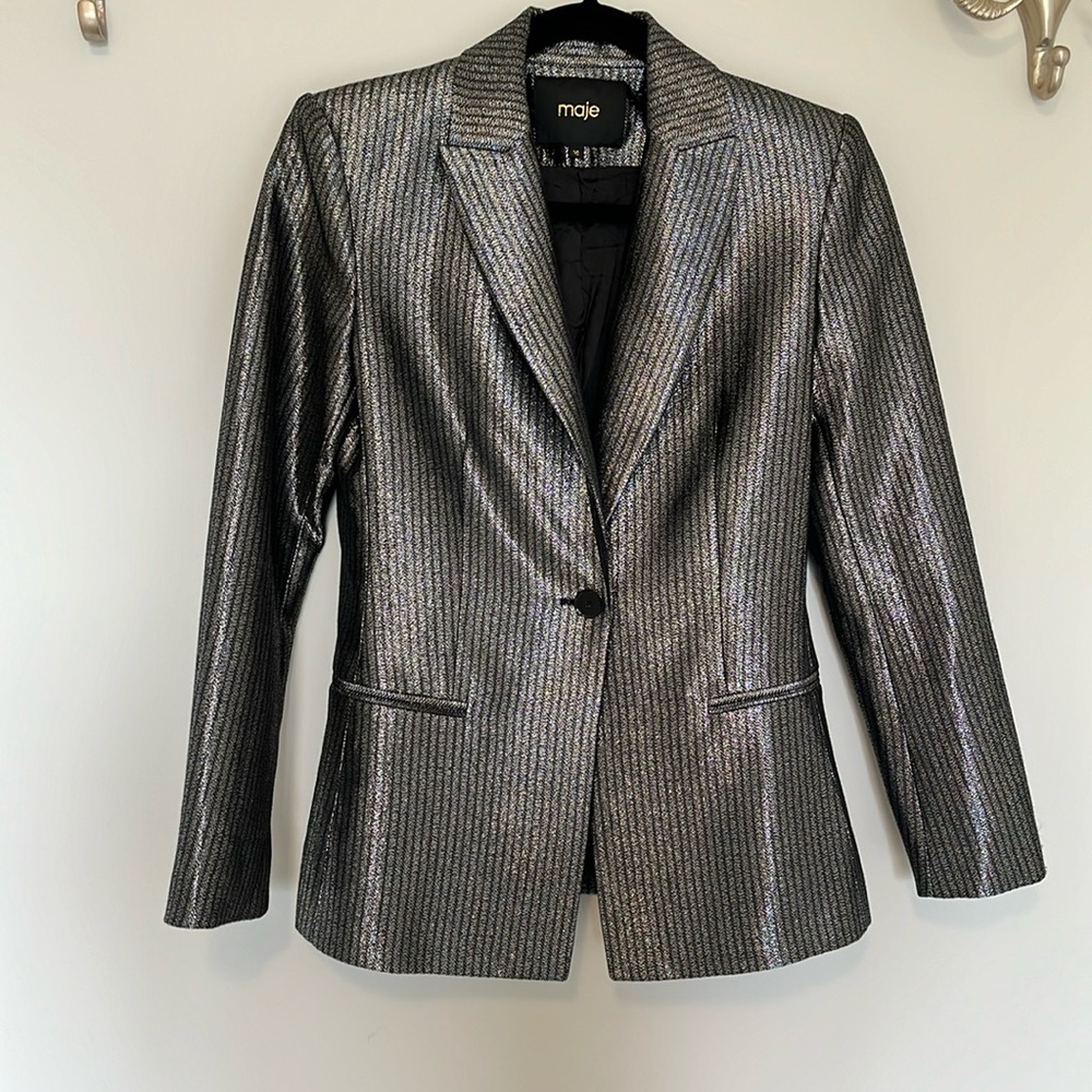 Maje Metallic Blazer